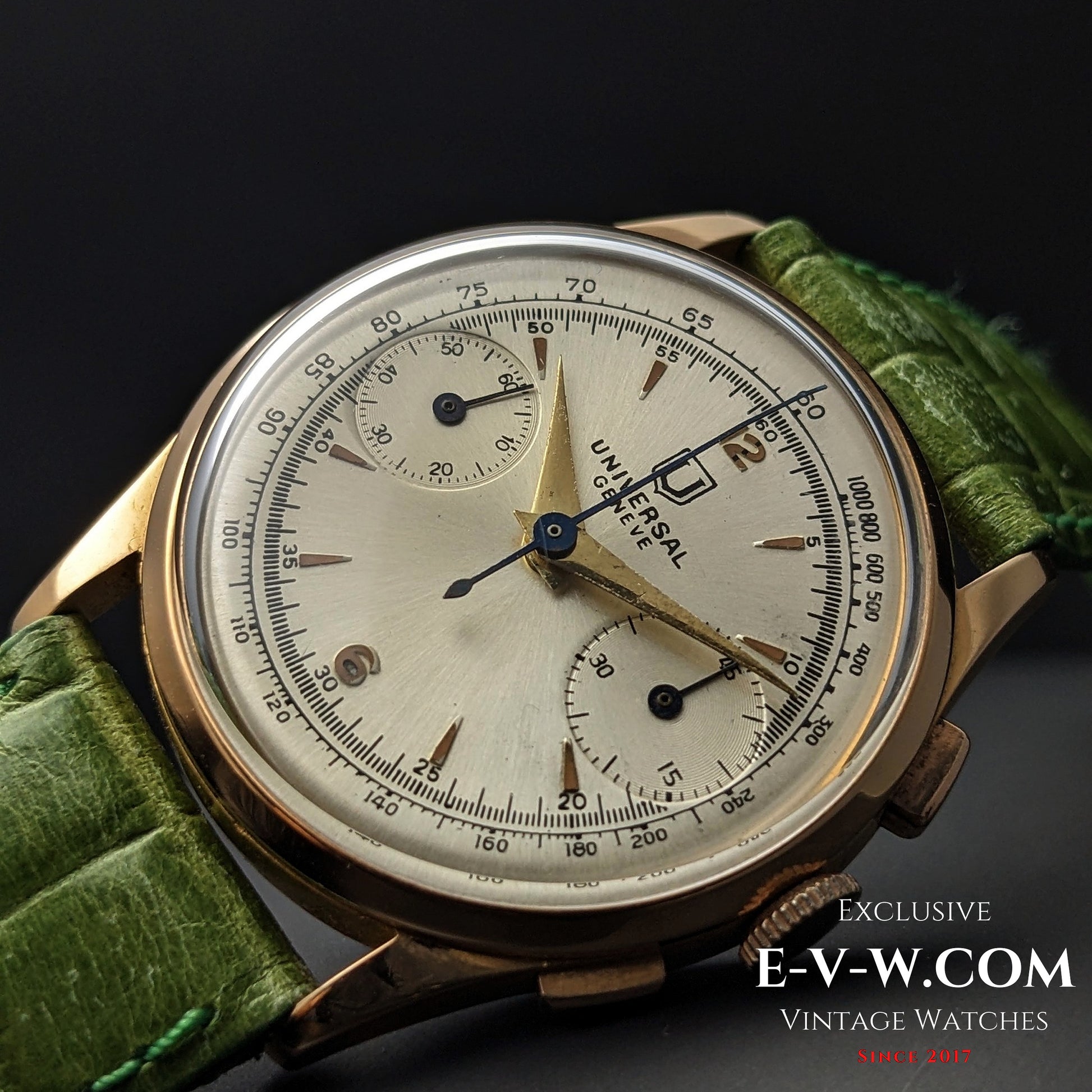 82 Years Old Vintage Universal Geneve 18K Gold Chronograph / Cal. 285 / Vintage 1943