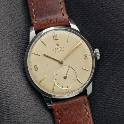 66 Years Old / Zenith Sporto / Vintage 1960 Watch / Cal 40 Movement / Serviced vintage watch