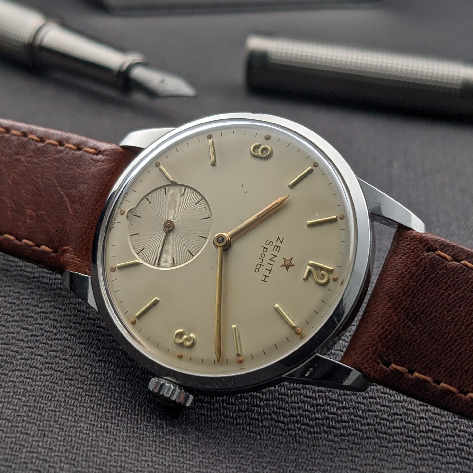 66 Years Old / Zenith Sporto / Vintage 1960 Watch / Cal 40 Movement / Serviced vintage watch