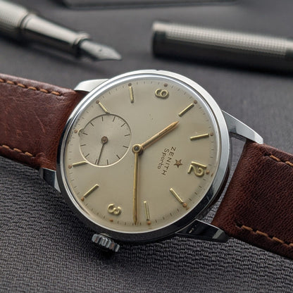 66 Years Old / Zenith Sporto / Vintage 1960 Watch / Cal 40 Movement / Serviced vintage watch