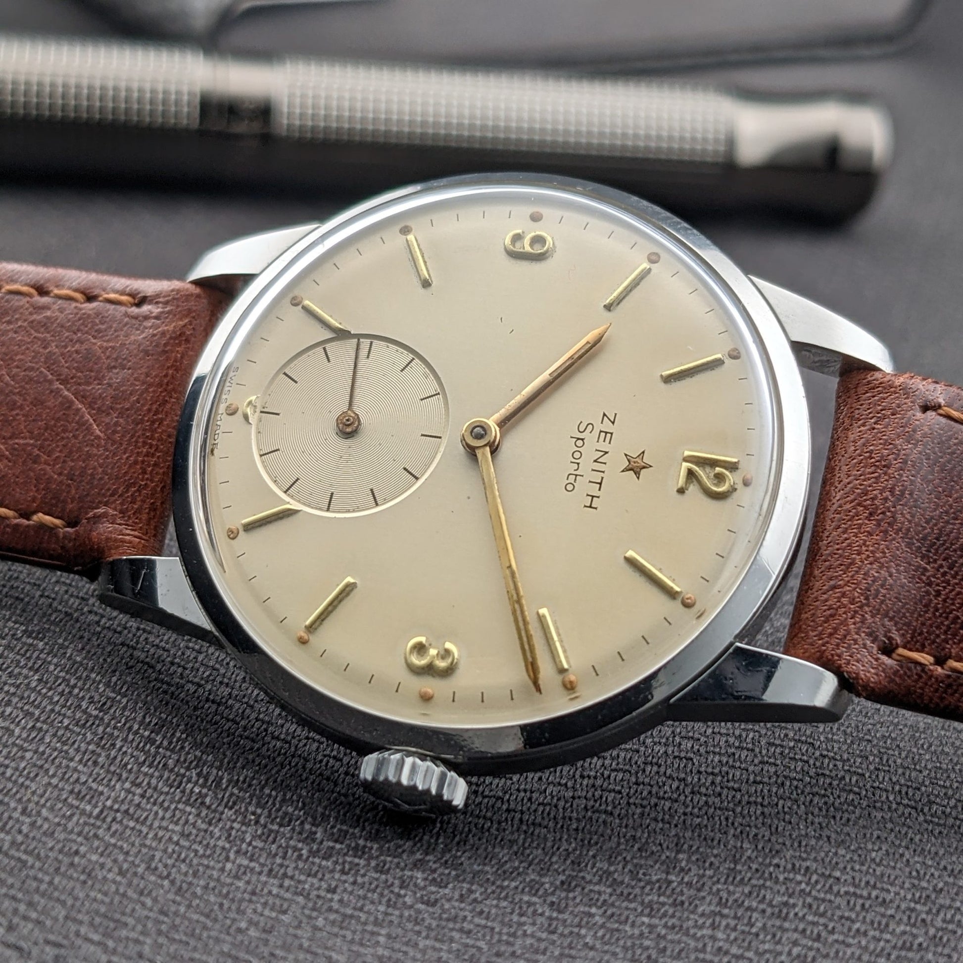 66 Years Old / Zenith Sporto / Vintage 1960 Watch / Cal 40 Movement / Serviced vintage watch