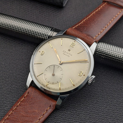 66 Years Old / Zenith Sporto / Vintage 1960 Watch / Cal 40 Movement / Serviced vintage watch