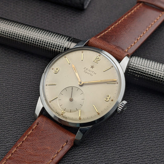 66 Years Old / Zenith Sporto / Vintage 1960 Watch / Cal 40 Movement / Serviced vintage watch