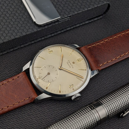 66 Years Old / Zenith Sporto / Vintage 1960 Watch / Cal 40 Movement / Serviced vintage watch
