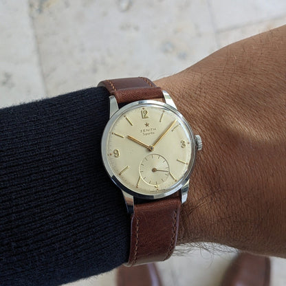 66 Years Old / Zenith Sporto / Vintage 1960 Watch / Cal 40 Movement / Serviced vintage watch