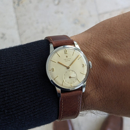 66 Years Old / Zenith Sporto / Vintage 1960 Watch / Cal 40 Movement / Serviced vintage watch