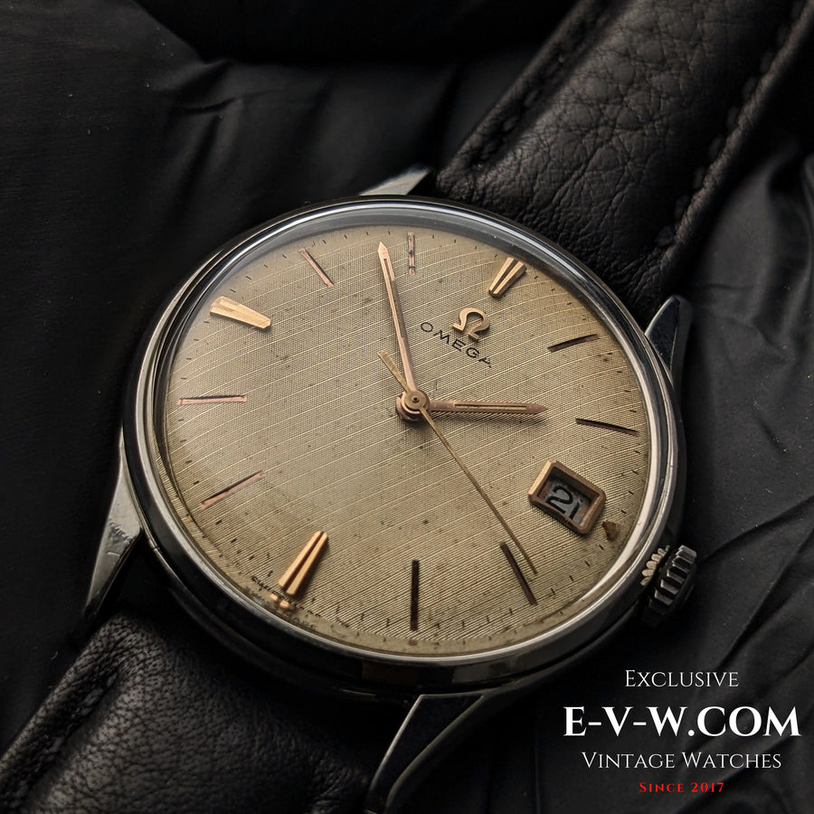 Montre Omega vintage de 62 ans, cadran guilloché / Réf. 14794 62 SC / Cal. 610 / Année 1963