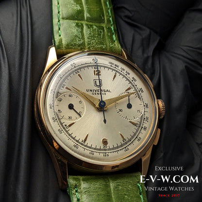 82 Years Old Vintage Universal Geneve 18K Gold Chronograph / Cal. 285 / Vintage 1943