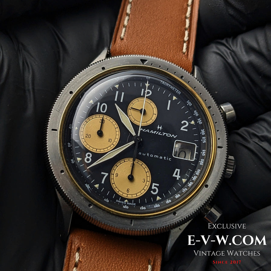45 Years Old Vintage Hamilton Lancaster Automatic Chronograph / Cal. LWO 283 / Vintage 1980s