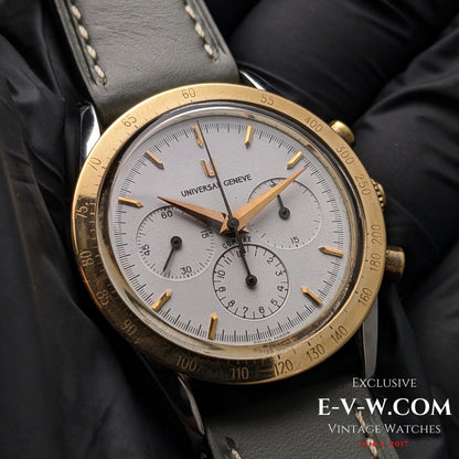 Universal Genève COMPAX Chronograph / Steel & 18Kt Gold / Ref. 384.445 / Cal. Lemania 1873