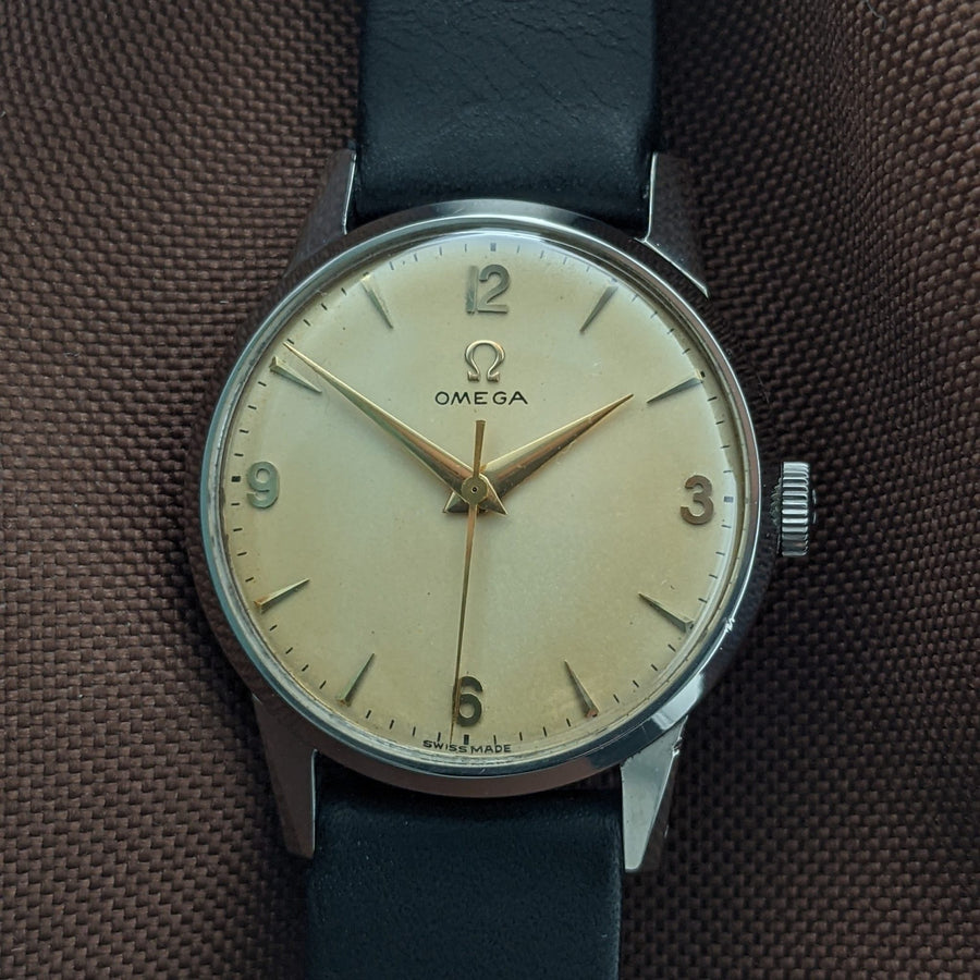 74 år gammal / Omega / Ref 2496 12 SC / Vintage 1952 Klocka / Cal 283 Urverk / Servad