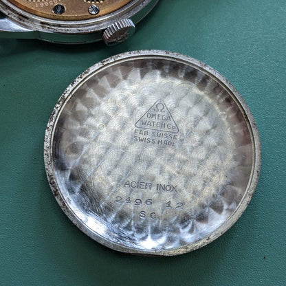 74 Years Old / Omega / Ref 2496 12 SC / Vintage 1952 Watch / Cal 283 Movement / Serviced vintage watch