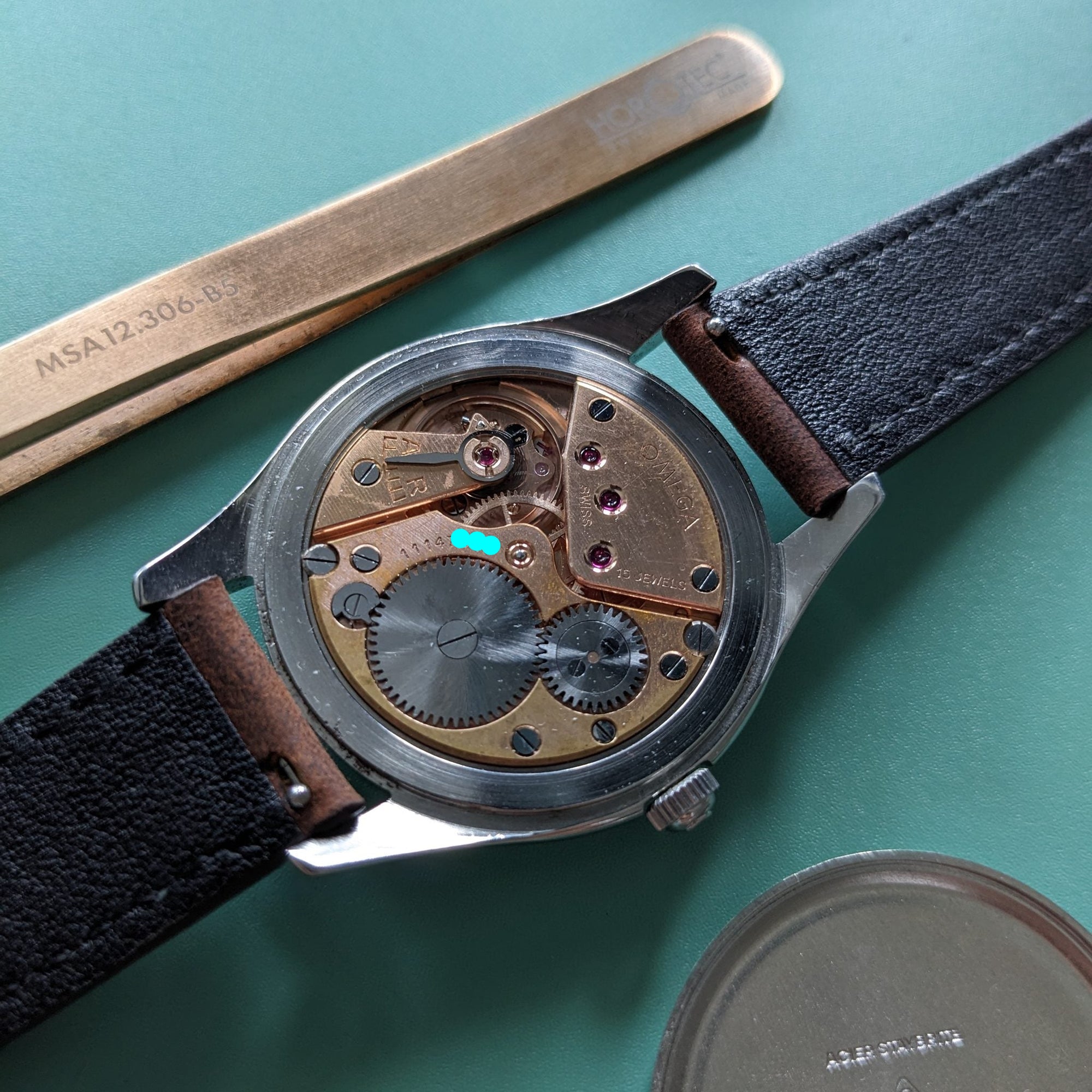 79 Years Old Omega jumbo 38mm / Ref 2505-23 / Vintage 1947 Watch / Cal 30T2 PC Movement / Serviced vintage watch
