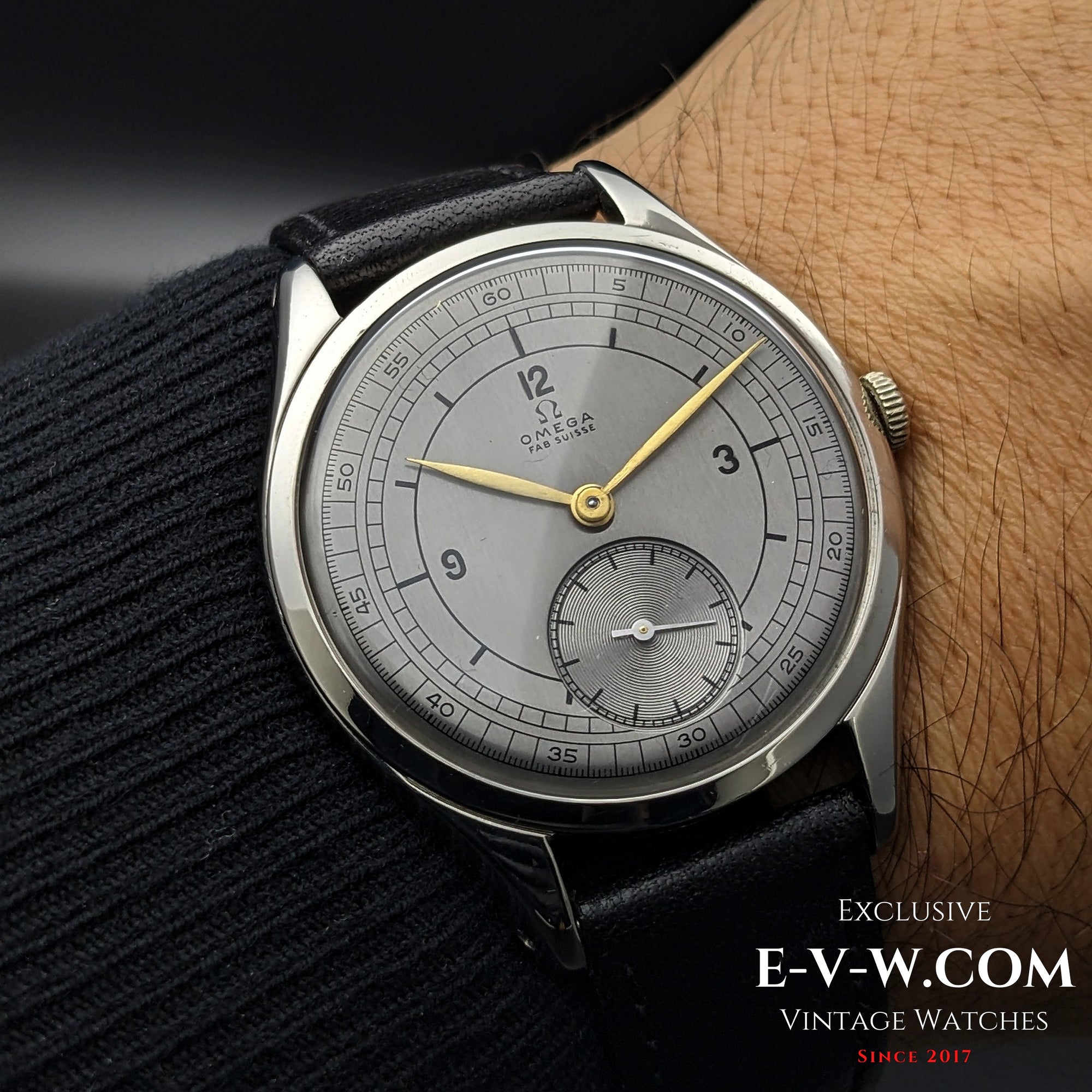 77 Years Old Vintage Omega Sector Dial / Oversize Jumbo 38mm / Ref. 2505 / Cal. 265 / Vintage 1947