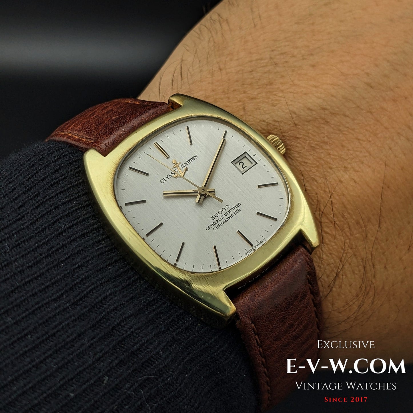 54 Years Old Vintage Ulysse Nardin 36000 Automatic OfficiallyCertifiedChronometer/Cal NB11QU/1970s