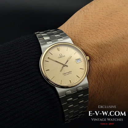 54 Years Old Vintage Omega Seamaster Quartz / Steel Gold Ref. 1960277 / Cal. 1432 / Vintage 1970