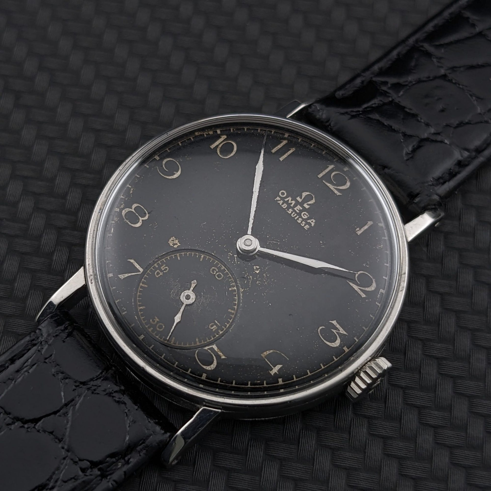 87 Years Old WWII Omega / Vintage 1939 Watch / Cal 26.5 SOB T3 Movement / Serviced dial
