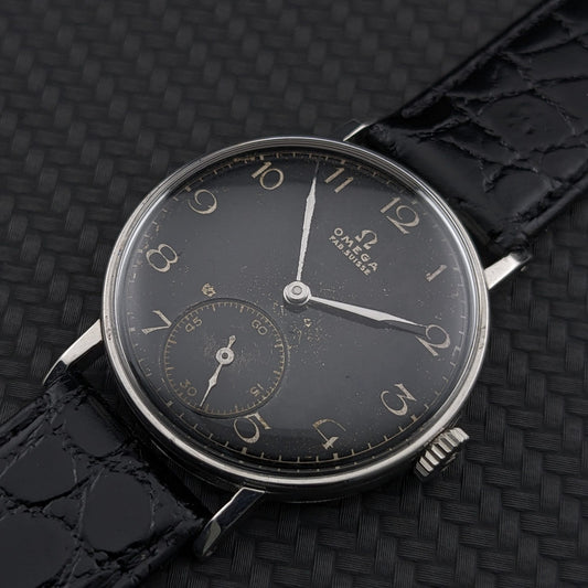 87 Years Old WWII Omega / Vintage 1939 Watch / Cal 26.5 SOB T3 Movement / Serviced dial