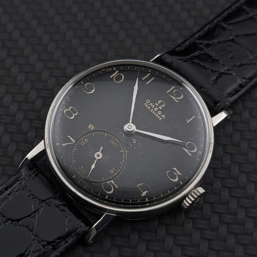 87 Years Old WWII Omega / Vintage 1939 Watch / Cal 26.5 SOB T3 Movement / Serviced