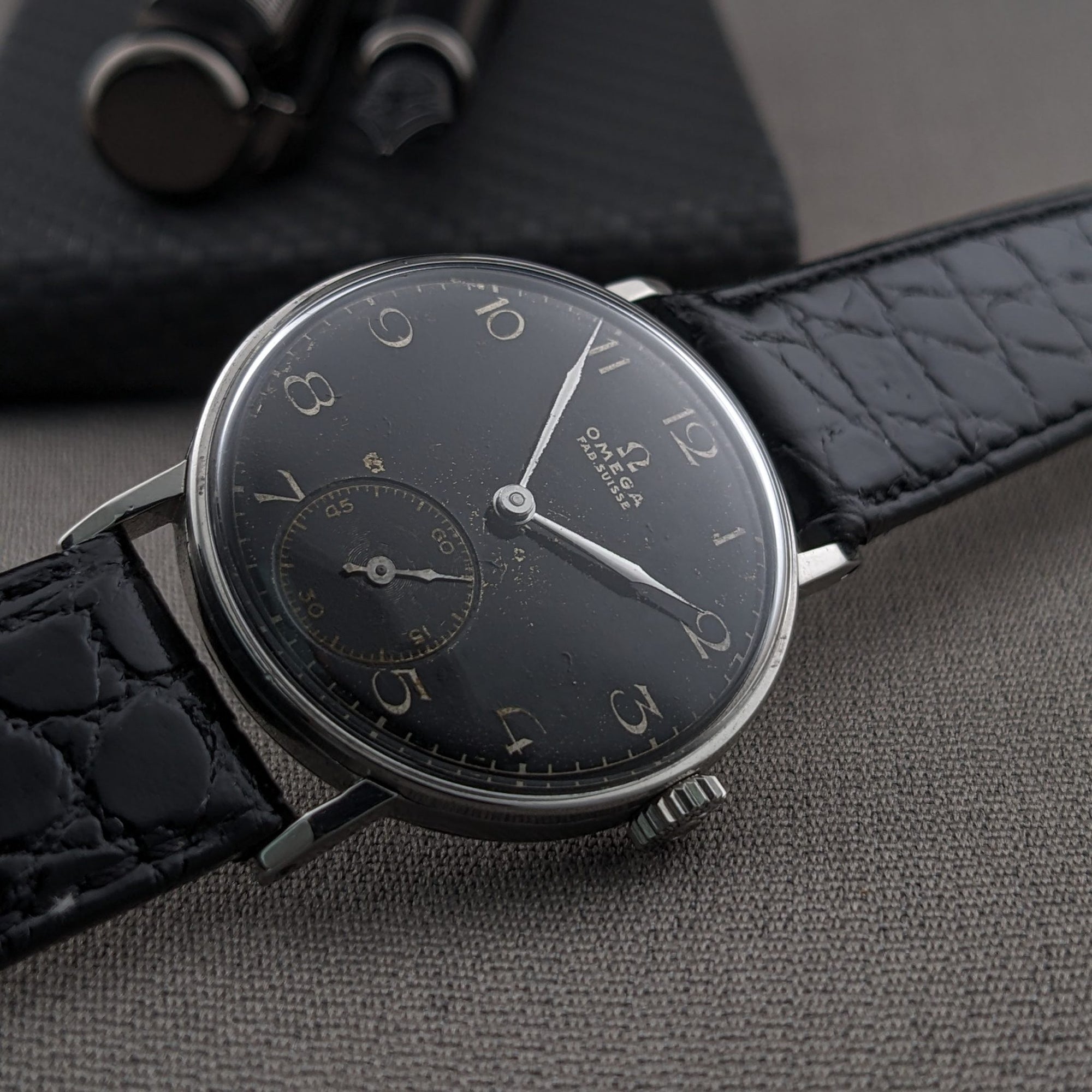87 Years Old WWII Omega / Vintage 1939 Watch / Cal 26.5 SOB T3 Movement / Serviced vintage watch
