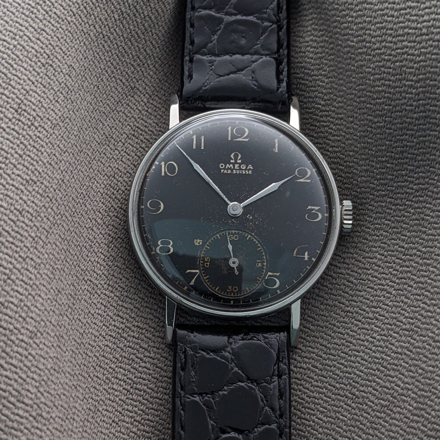 87 Years Old WWII Omega / Vintage 1939 Watch / Cal 26.5 SOB T3 Movement / Serviced vintage watch