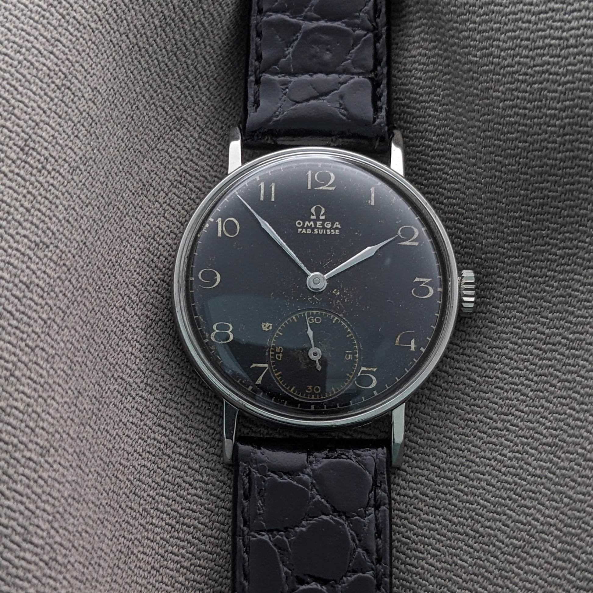 87 Years Old WWII Omega / Vintage 1939 Watch / Cal 26.5 SOB T3 Movement / Serviced vintage watch