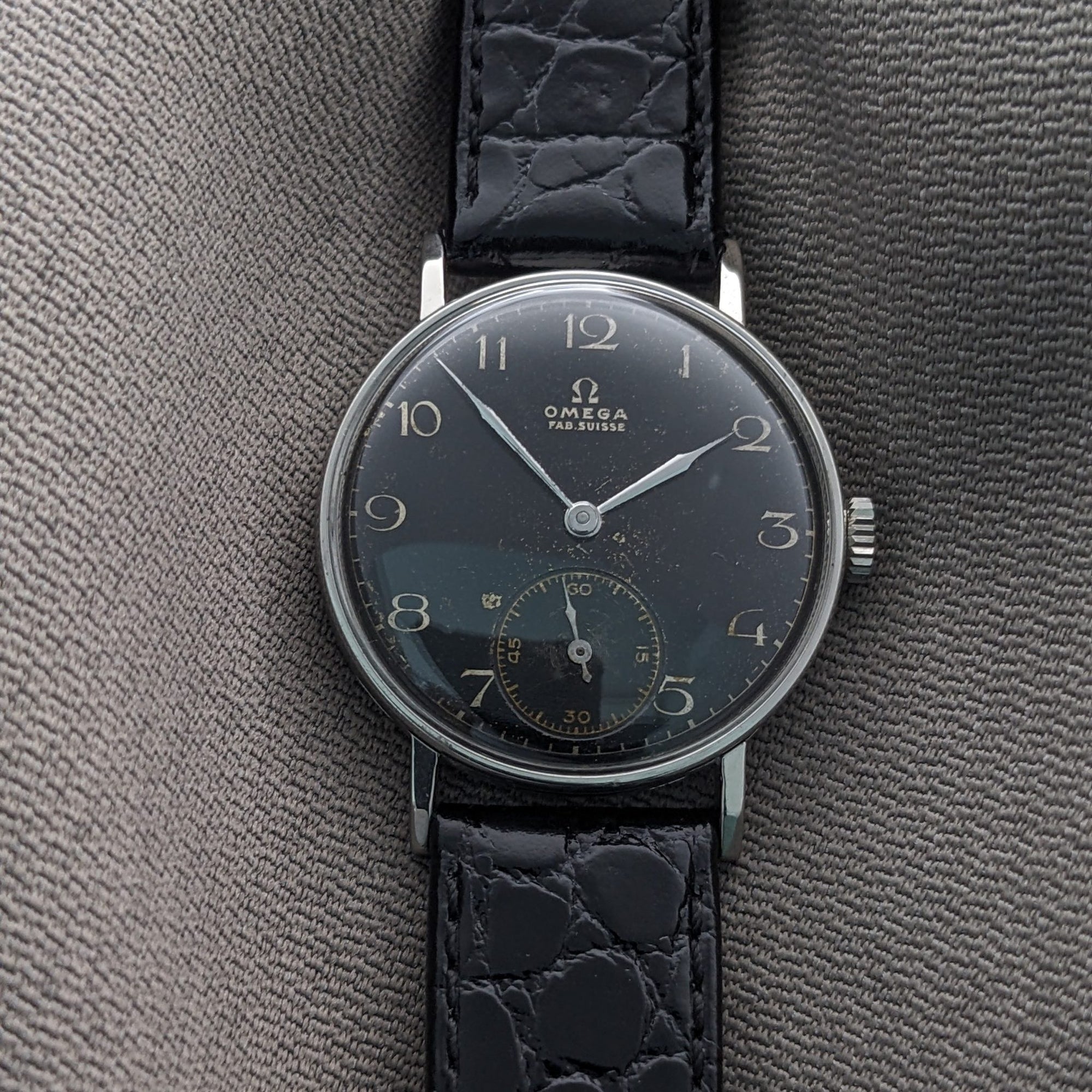87 Years Old WWII Omega / Vintage 1939 Watch / Cal 26.5 SOB T3 Movement / Serviced vintage watch