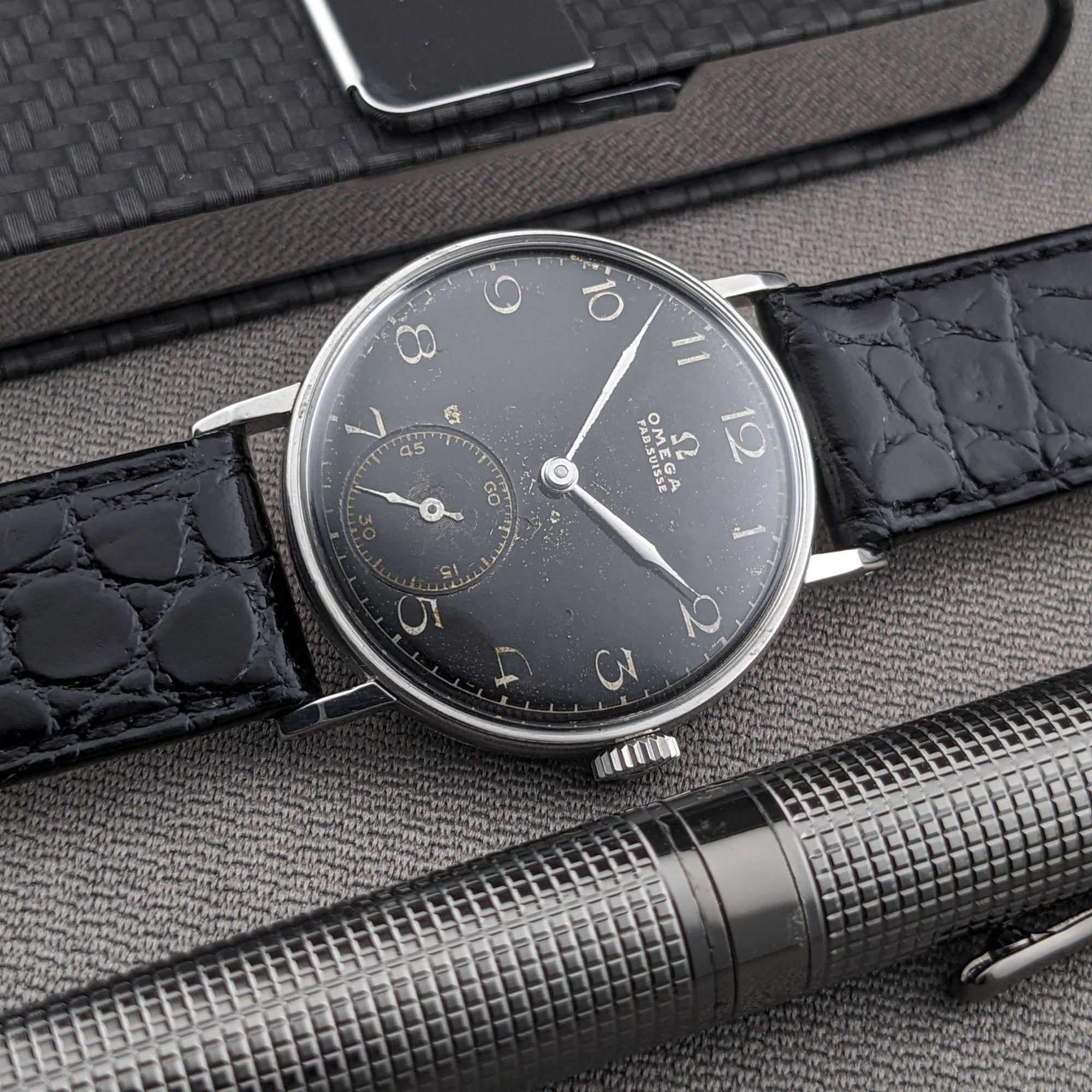87 Years Old WWII Omega / Vintage 1939 Watch / Cal 26.5 SOB T3 Movement / Serviced vintage watch