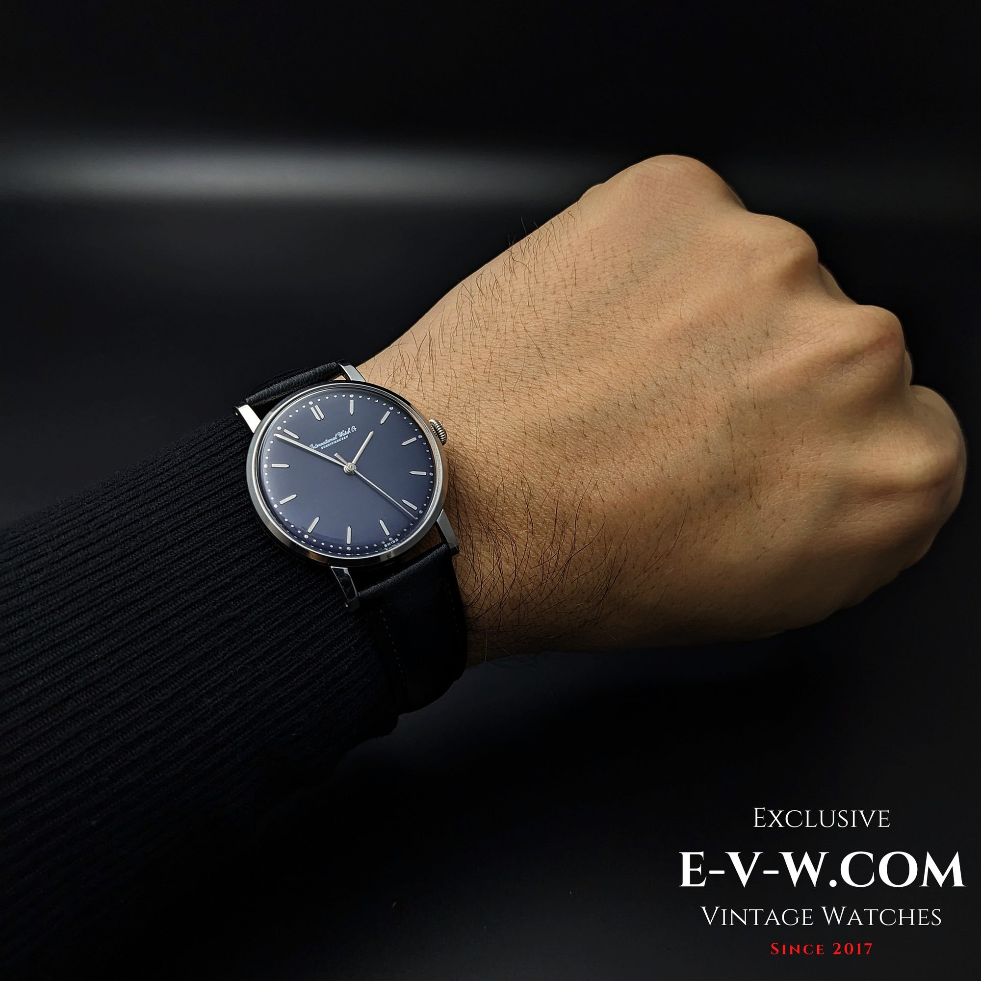 59 Years Old Vintage IWC Schaffhausen Classic / Original Blue Colored Dial / Cal. 89 / vintage 1965