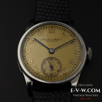 87 Years Old Vintage IWC Schaffhausen WWII / rare screw back case / Cal. 83 / Vintage 1937