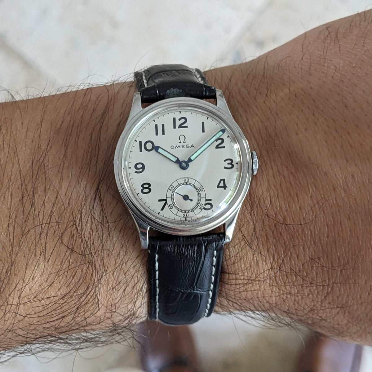 92 Years Old / Omega / Antique 1934 Watch / Cal 26.5 SOB T2 Movement / Serviced vintage watch