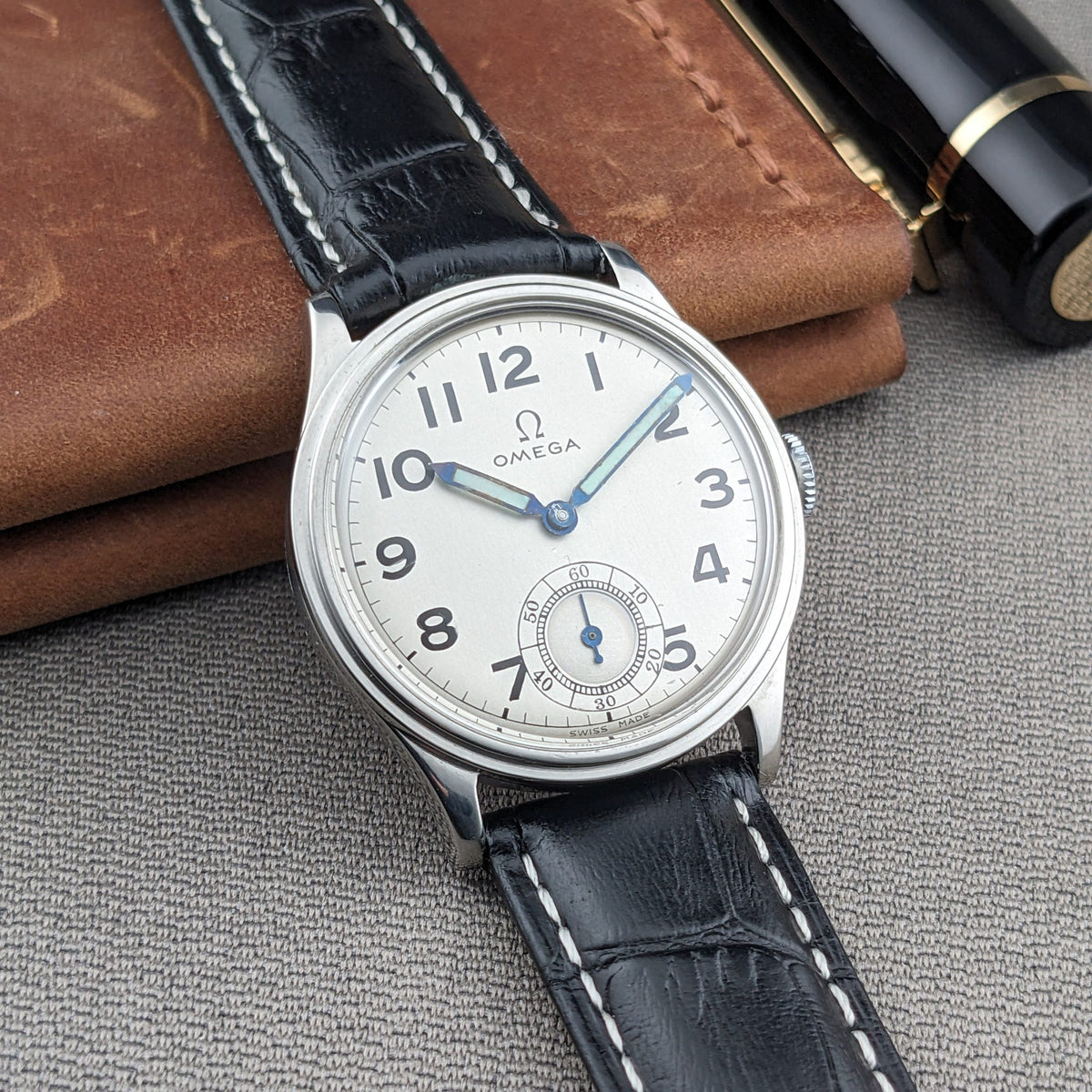 92 Years Old / Omega / Antique 1934 Watch / Cal 26.5 SOB T2 Movement / Serviced vintage watch