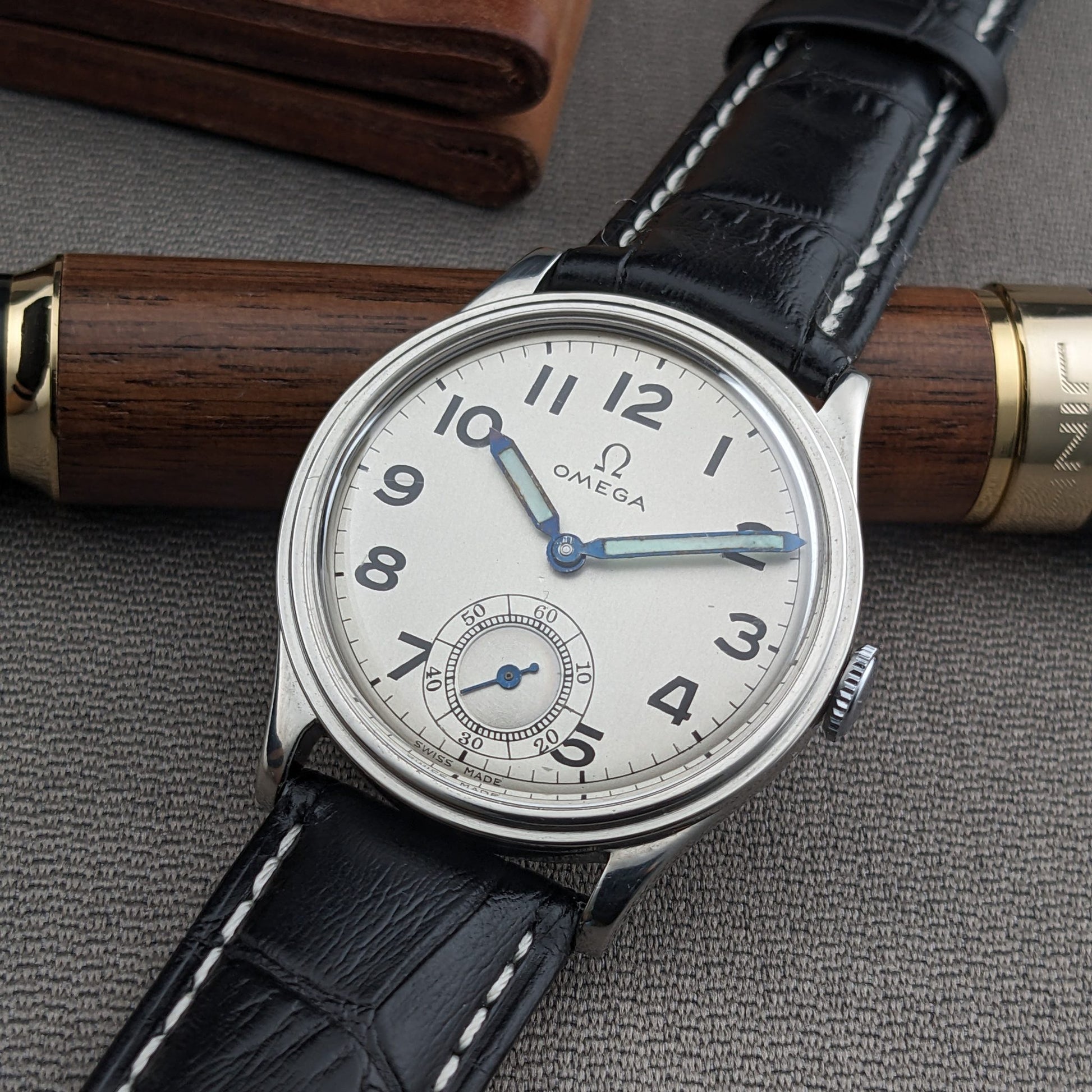 92 Years Old / Omega / Antique 1934 Watch / Cal 26.5 SOB T2 Movement / Serviced vintage watch