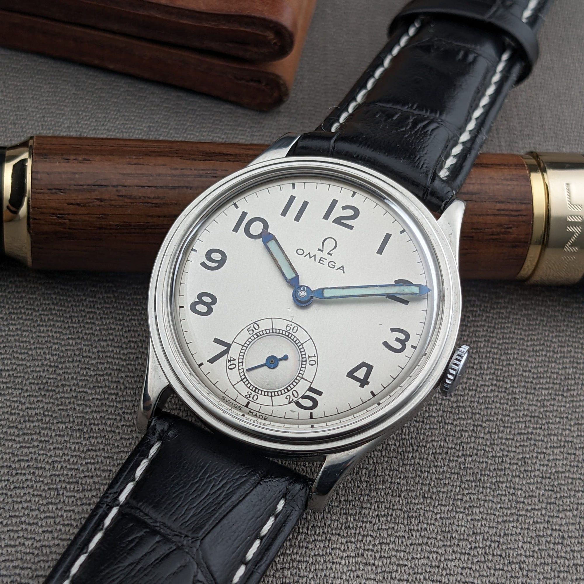 92 Years Old / Omega / Antique 1934 Watch / Cal 26.5 SOB T2 Movement / Serviced vintage watch