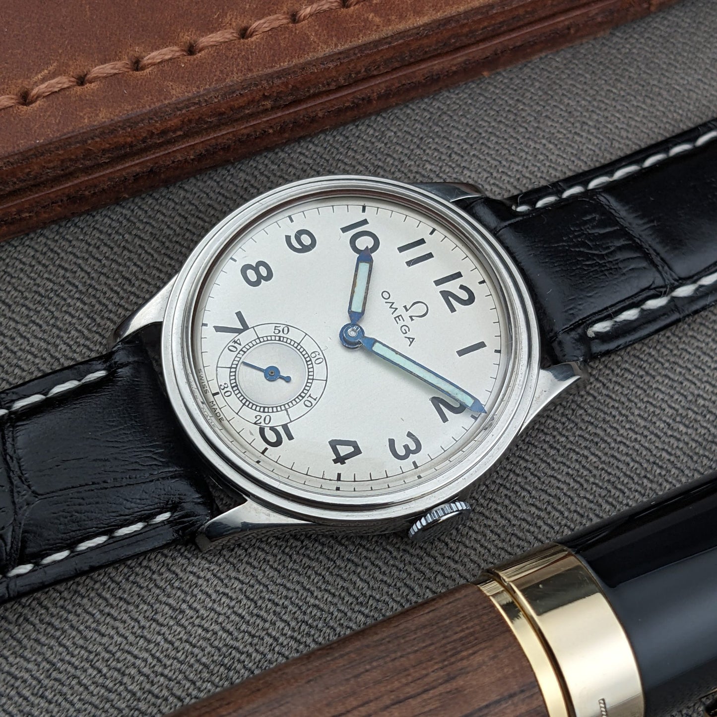 92 Years Old / Omega / Antique 1934 Watch / Cal 26.5 SOB T2 Movement / Serviced vintage watch