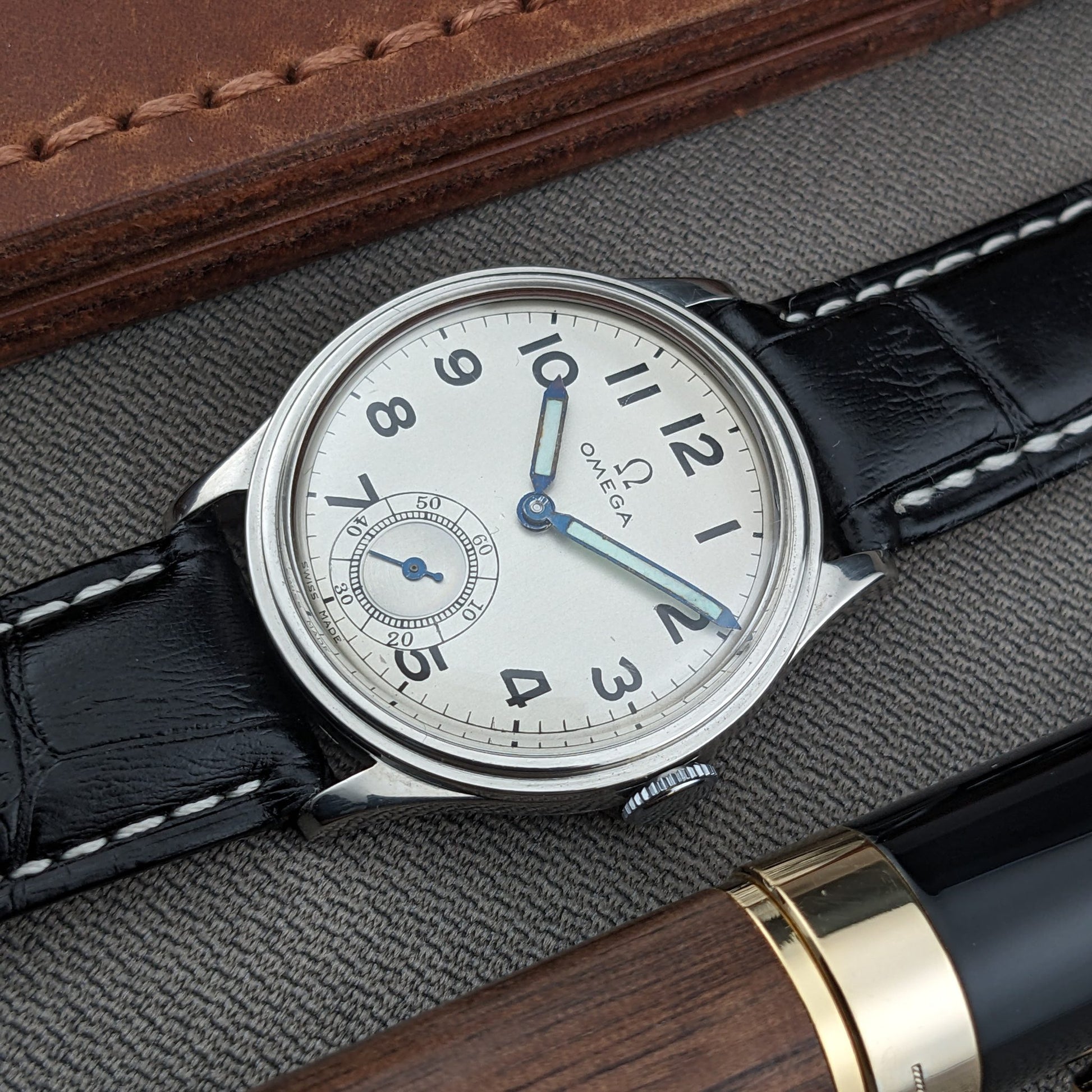 92 Years Old / Omega / Antique 1934 Watch / Cal 26.5 SOB T2 Movement / Serviced vintage watch