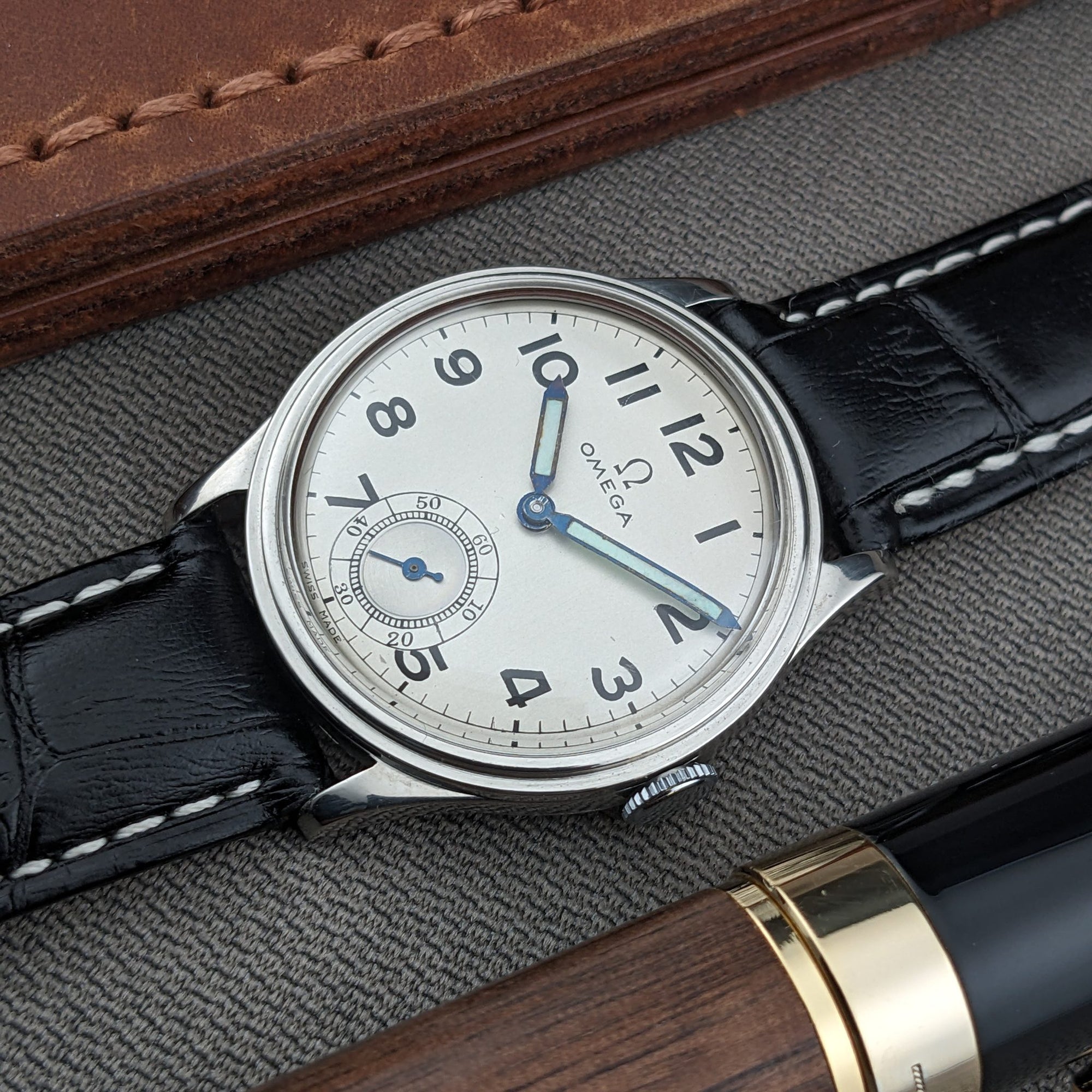 92 Years Old / Omega / Antique 1934 Watch / Cal 26.5 SOB T2 Movement / Serviced vintage watch