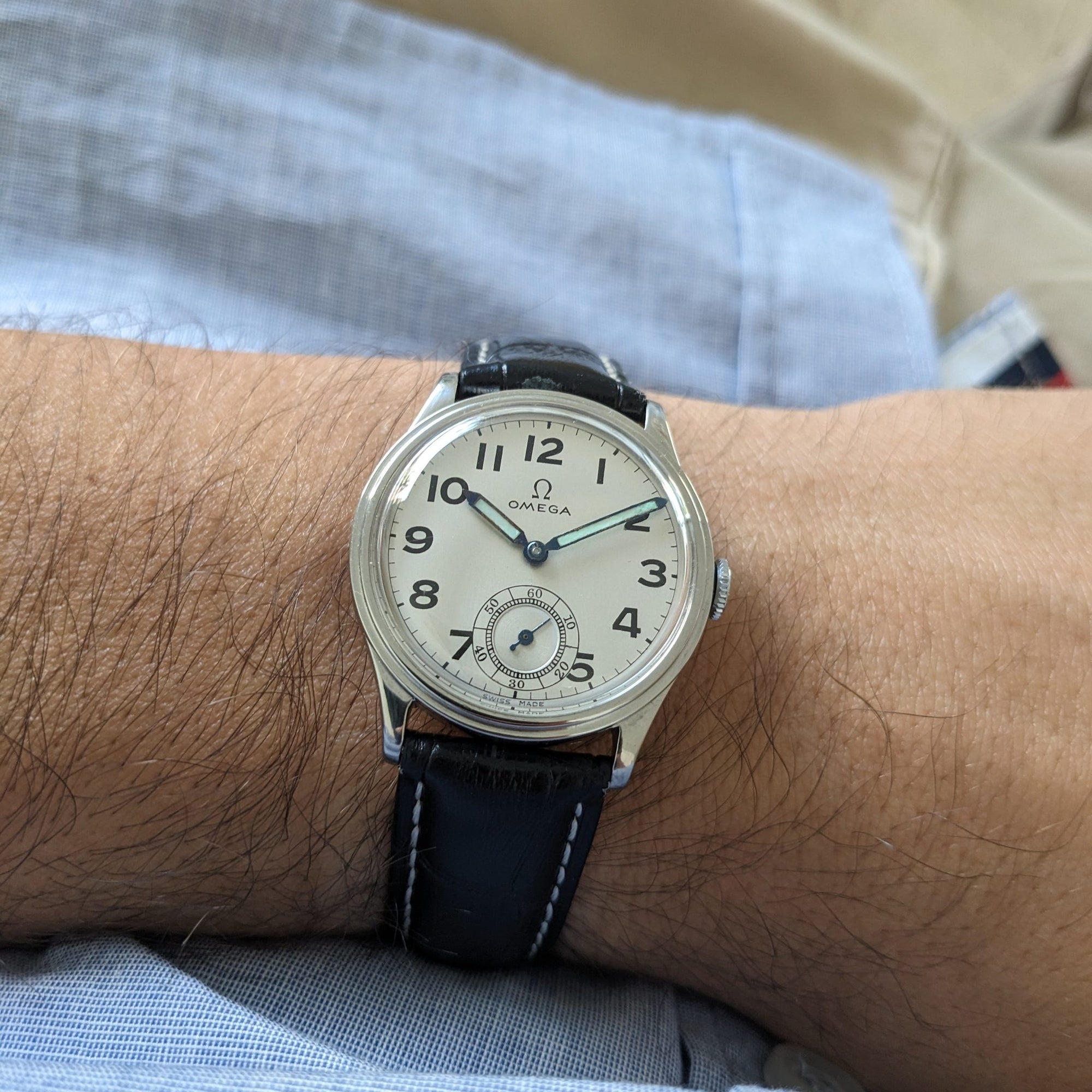 92 Years Old / Omega / Antique 1934 Watch / Cal 26.5 SOB T2 Movement / Serviced vintage watch