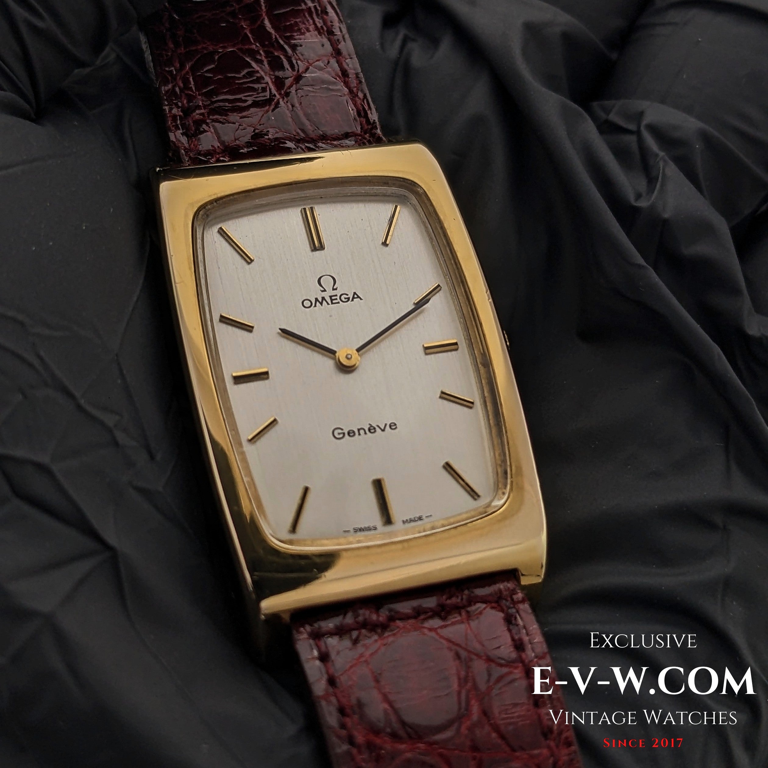 53 Years Old Vintage Omega Geneve Tank Gold plated / Jumbo Ref. 111010 –  Exclusive Vintage Swiss Watches