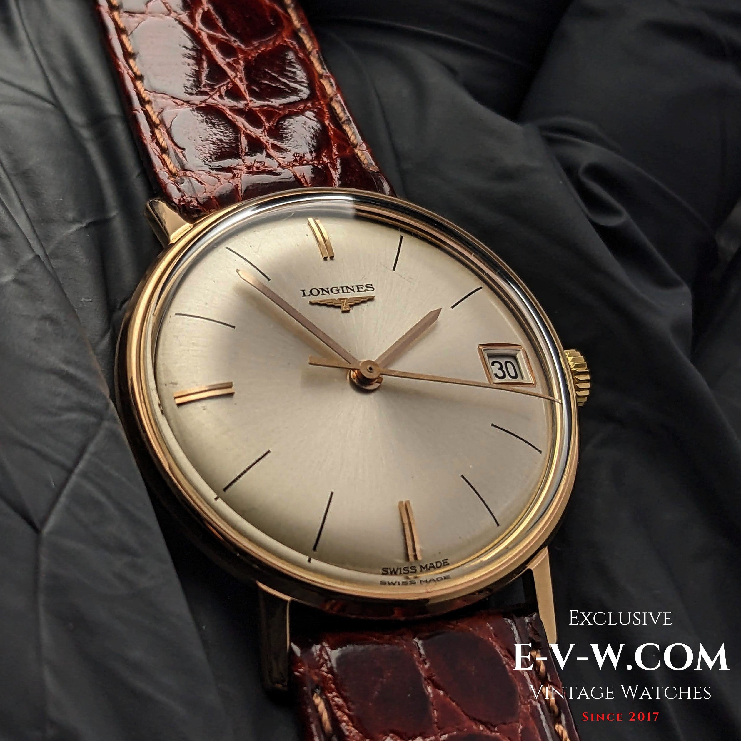 57 Years Old Vintage Longines Classic Calatrava 18k Gold Cal