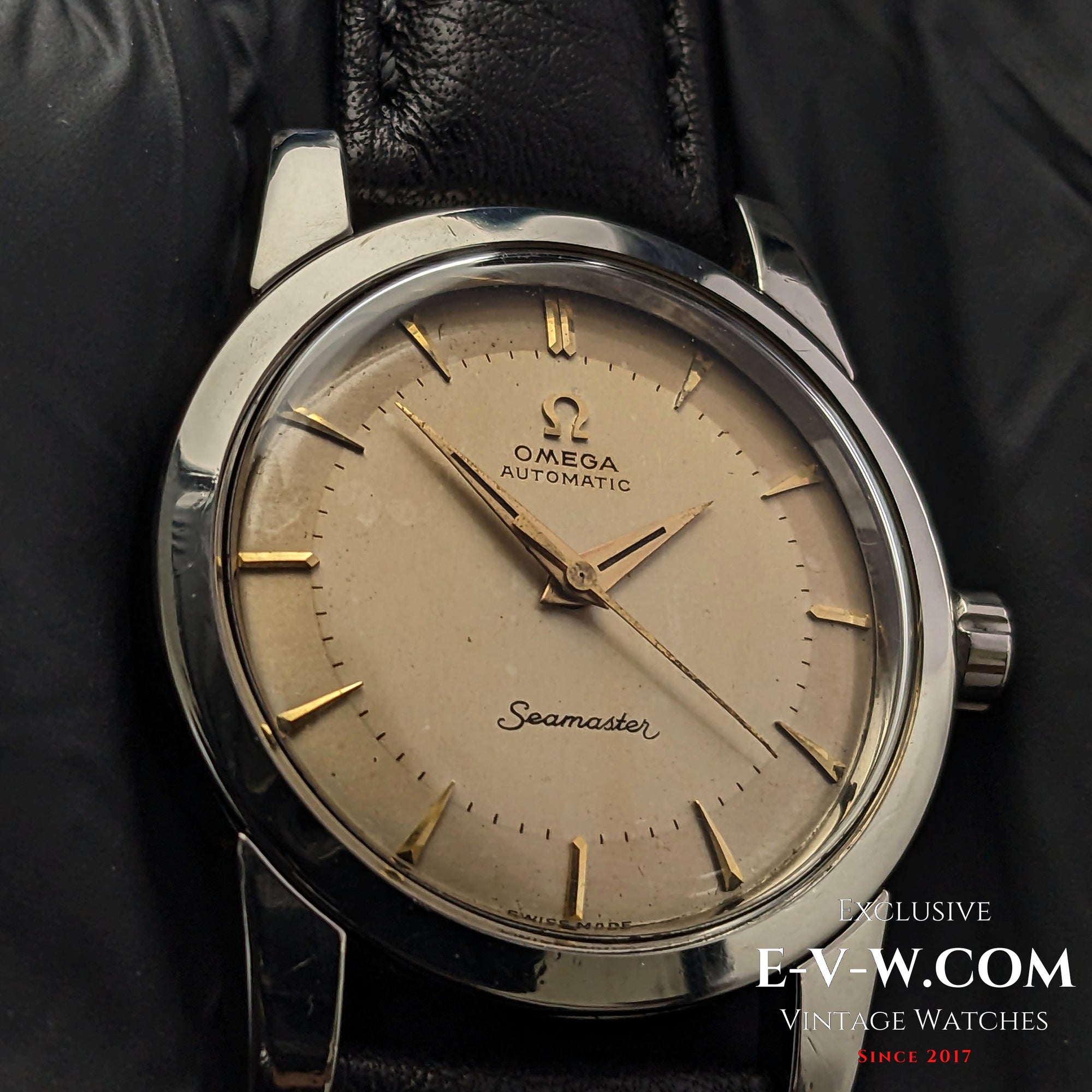 70 Jahre alte Vintage Omega Seamaster Bumper Automatic Ref. 2577 / Kal. 354, Baujahr 1954