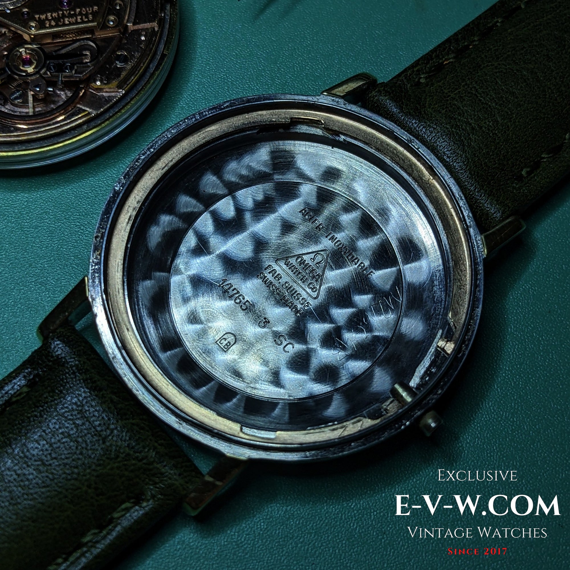 64 jaar oude vintage Omega Automatic Seamaster De Ville / Zeldzame wijzerplaat met boomschorsstructuur / Ref. 14765 3SC / Kaliber 552 / Vintage 1961