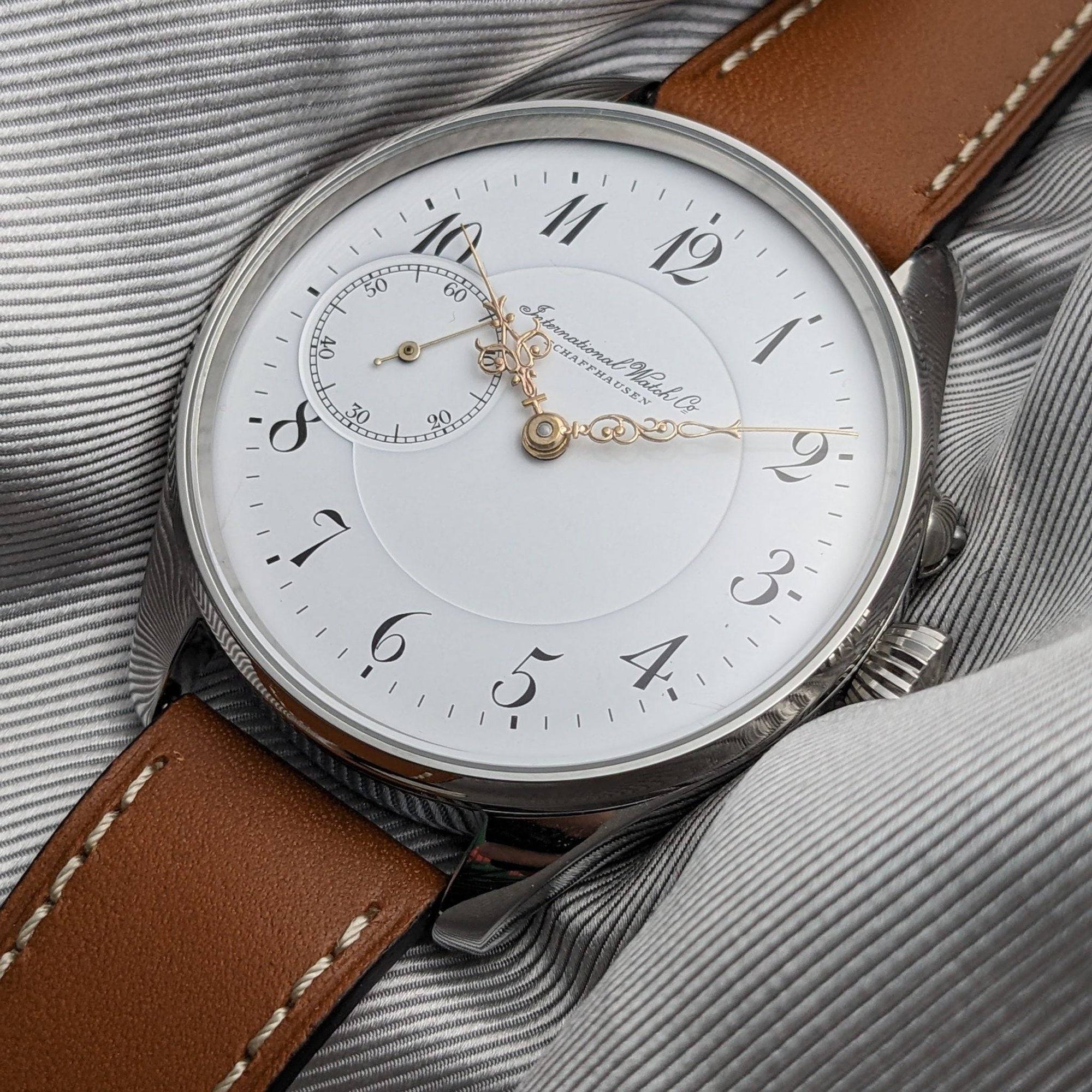 Antieke IWC Schaffhausen zakhorlogeconversie uit 1907 - Kaliber 52 / Onderhoud uitgevoerd