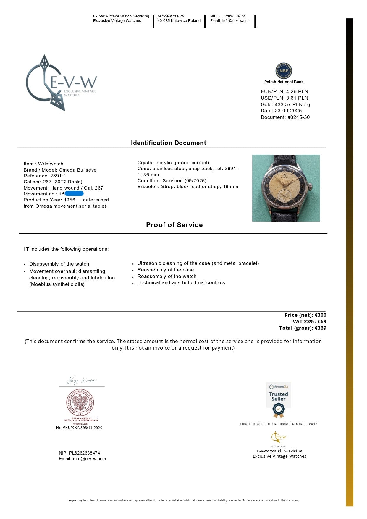 Omega Bullseye Ref. 2891-1