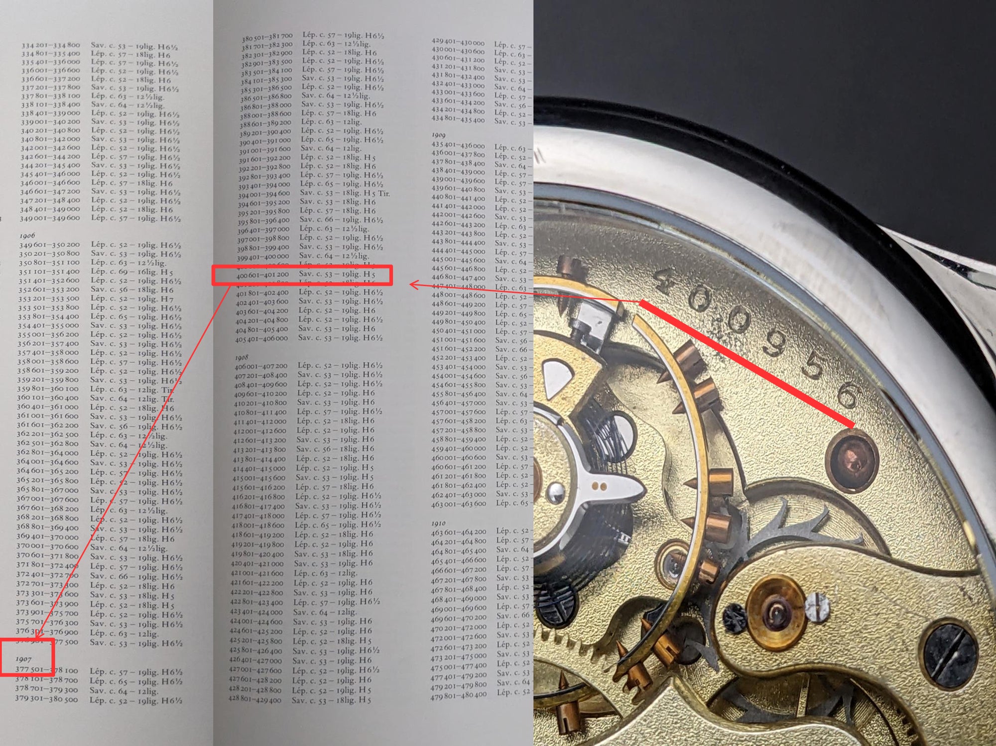 Reloj de bolsillo IWC Schaffhausen Jumbo antiguo de 118 años, calibre 53, antiguo, 1907