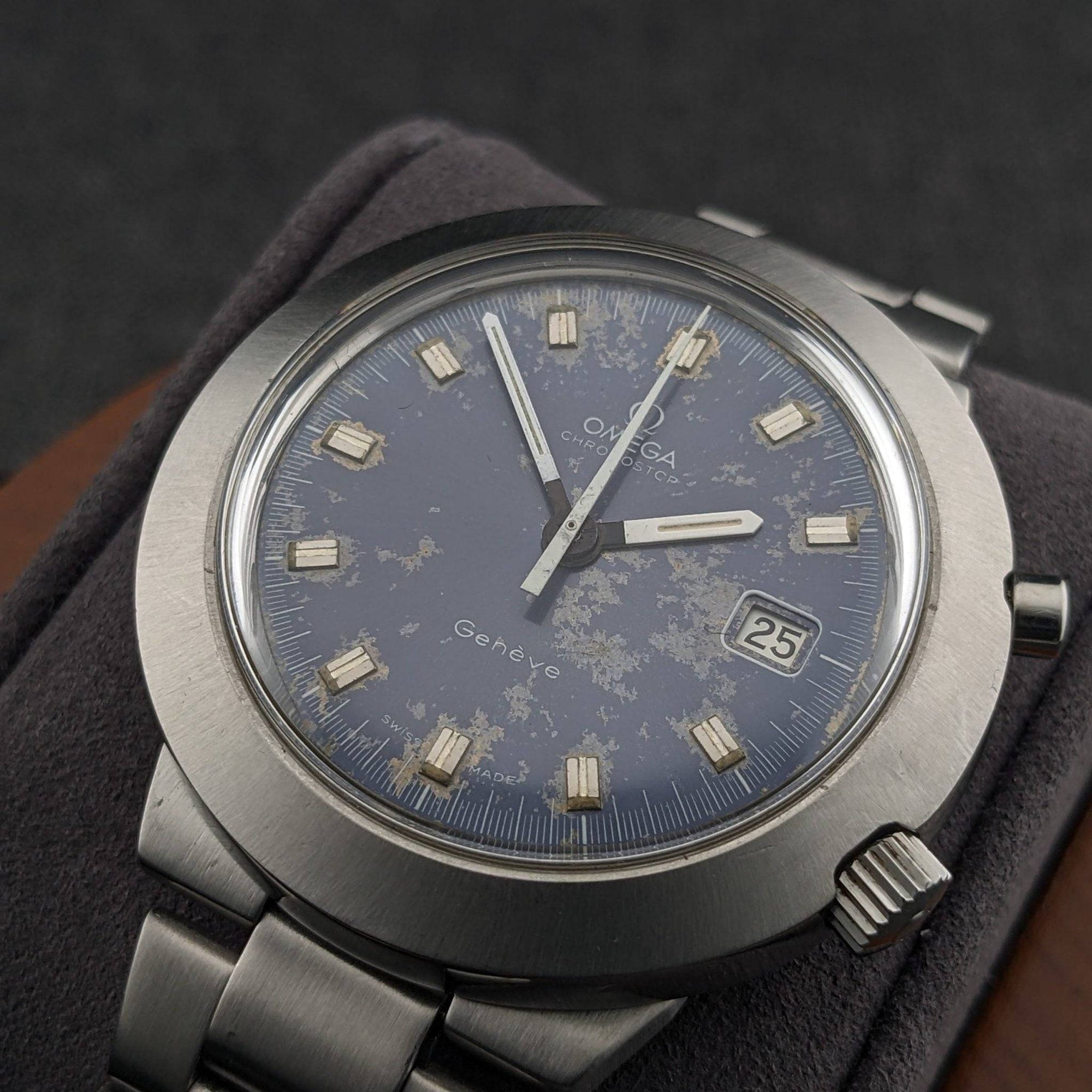 Montre rare Omega Chronostop Genève de 57 ans / Réf. 146012 / Cal. 920 / Vintage 1969 pour collectionneurs / Révisée
