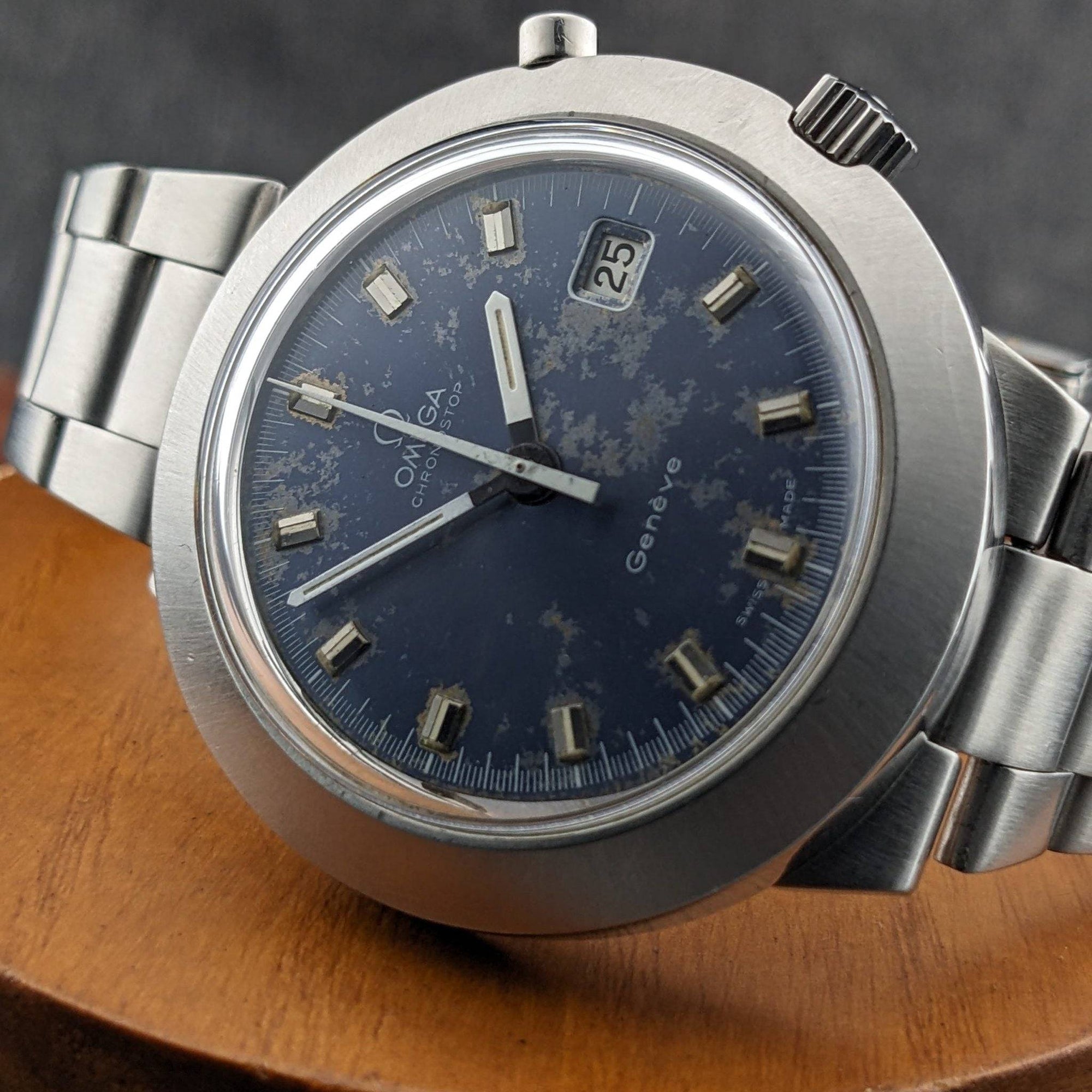 Montre rare Omega Chronostop Genève de 57 ans / Réf. 146012 / Cal. 920 / Vintage 1969 pour collectionneurs / Révisée
