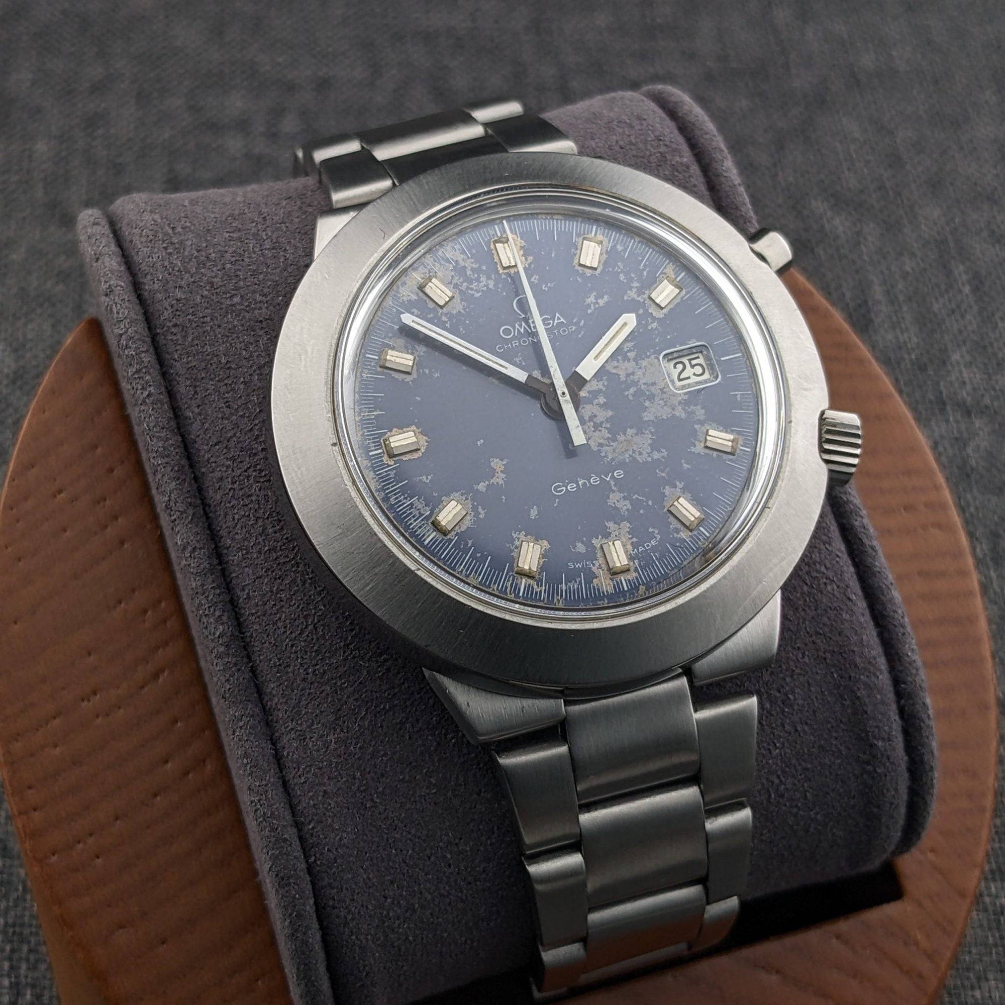 Montre rare Omega Chronostop Genève de 57 ans / Réf. 146012 / Cal. 920 / Vintage 1969 pour collectionneurs / Révisée