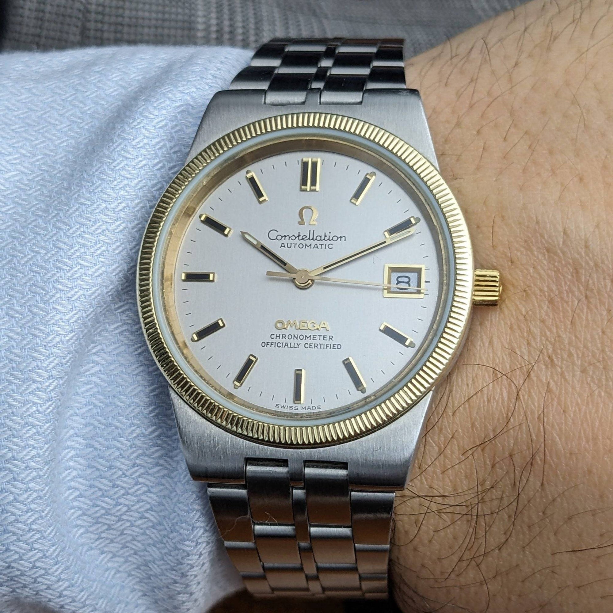 Orologio automatico Omega Constellation 168.0055 unico e raro, 55 anni, vintage 1971 / revisionato