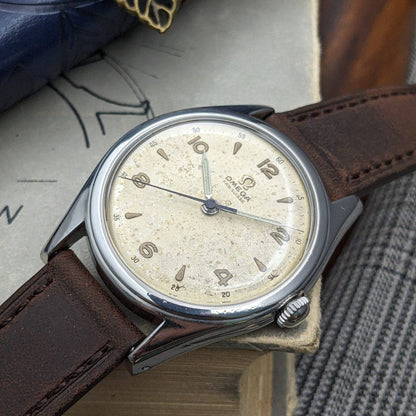 78 years old Omega Fab. Suisse Dial 2537-3 Vintage Watch 1948 / Serviced